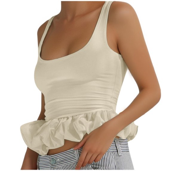 aidice Camisole Top for Women Strap Chest Wrappd Sleeveless Flowy Tanks Sexy Summer Fashion Top Solid Color