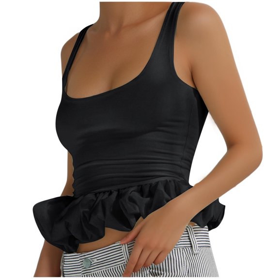 aidice Camisole Top for Women Strap Chest Wrappd Sleeveless Flowy Tanks Sexy Summer Fashion Top Solid Color