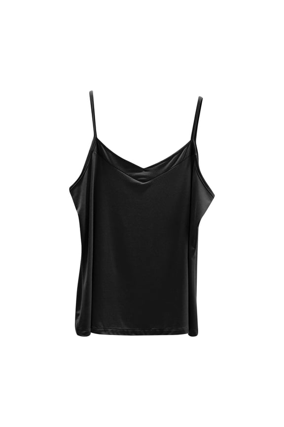 Camisole for Women Sleeveless Crew Neck Pajama Strap Tanks Undershirts Summer Homewear Comfy Sleep Tops