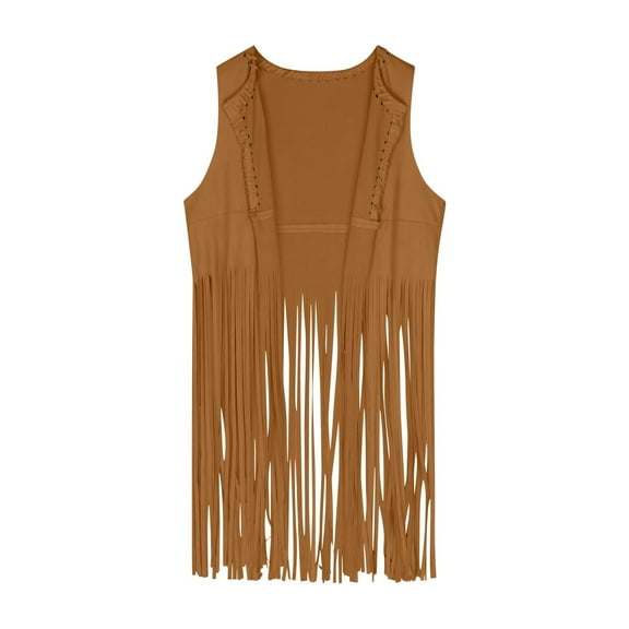 aidice Cardigans for Women Trendy Open Front Sleeveless Tassel Vests Summer Casual Outerwear Fashion