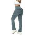 thumbnail image 1 of aidice Cargo Leggings for Women Yoga Pants Drawstring Waisted Slim Fitted Stretchy Trousers with Pockets, 1 of 9
