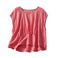 thumbnail image 1 of aidice Cotton Linen Tank Tops for Women Sleeveless Flowy Crew Neck Tanks Summer Lounge Homewear Top, 1 of 4