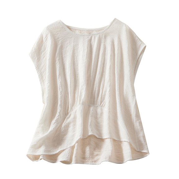 aidice Cotton Linen Tank Tops for Women Sleeveless Flowy Crew Neck Tanks Summer Lounge Homewear Top