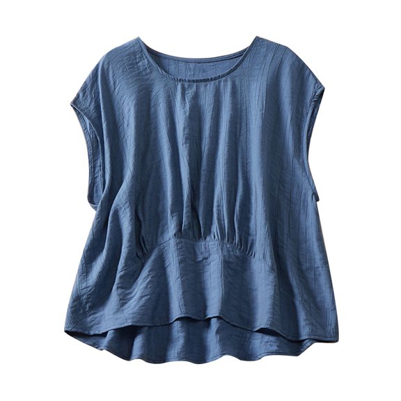 aidice Cotton Linen Tank Tops for Women Sleeveless Flowy Crew Neck Tanks Summer Lounge Homewear Top