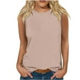 thumbnail image 1 of aidice Cotton Tanks for Women Sleeveless Crew Neck Breathable Loose Basic Tanks Summer Trendy Women's Tops, 1 of 4