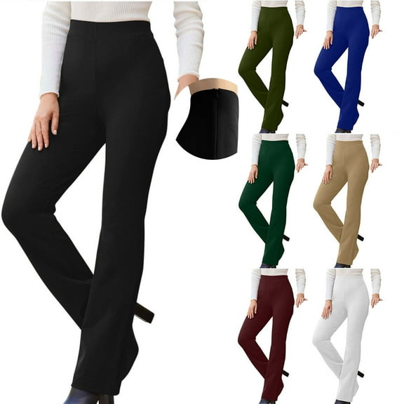 aidice Dress Pants for Women Side Zipper High Waisted Slim Fitted Business Casual Pants Workwear Office Ladies Trousers
