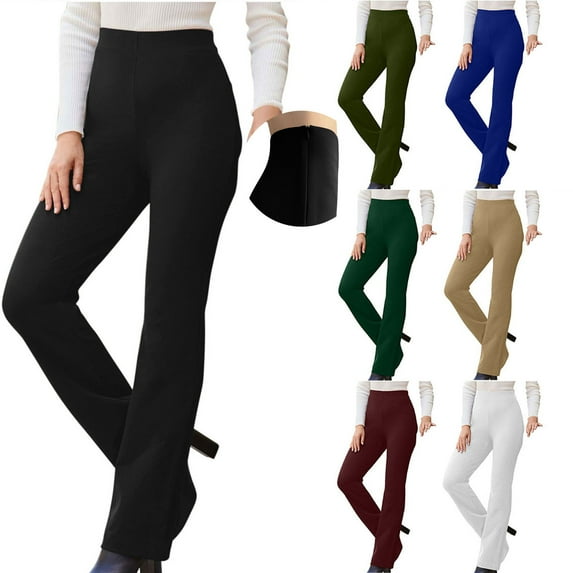 aidice Dress Pants for Women Side Zipper High Waisted Slim Fitted Business Casual Pants Workwear Office Ladies Trousers