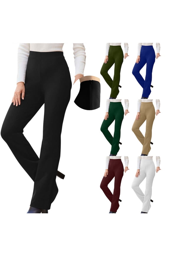 Dress Pants for Women Side Zipper High Waisted Slim Fitted Business Casual Pants Workwear Office Ladies Trousers