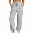 thumbnail image 1 of aidice Fleece Jogger Pants for Women Athletic Sweatpants High Waisted Fall Casual Trackpants Cinch Bottom Trousers, 1 of 7