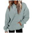 thumbnail image 1 of aidice Hoodies for Women Casual Drawstring Long Sleeve Loose Pullover Tops Solid Color Sweatshirts, 1 of 5