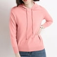thumbnail image 1 of aidice Hoodies for Women Drawstring Comfy Long Sleeve Sweater Casual Fitted Fall Winter Sweatshirts, 1 of 9