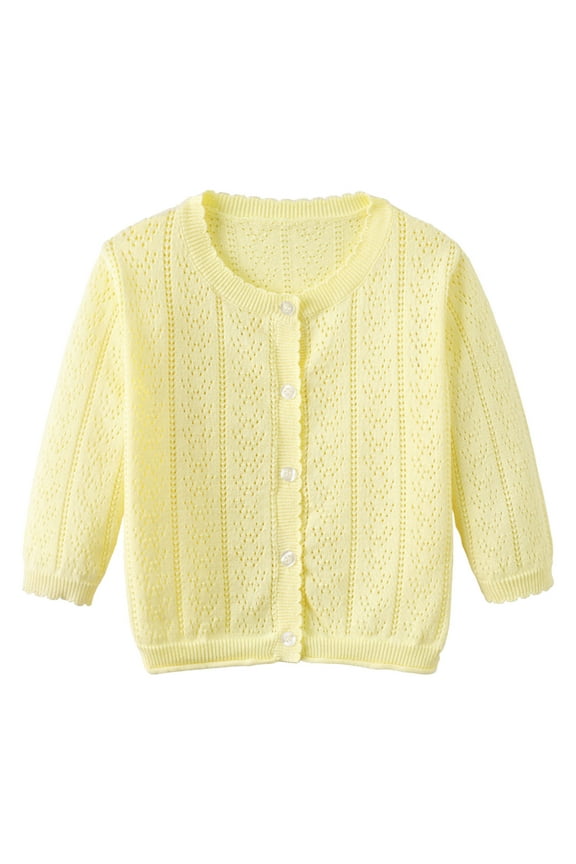 Infant Baby Girl Clothes Toddler Knit Cotton Button up Cardigans Newborn Comfy Cute Fall Jackets