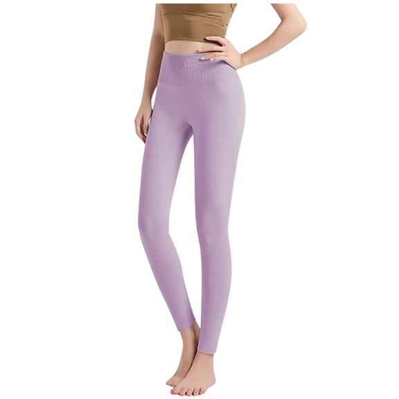aidice Leggings for Women High Waisted Slim Fitting Solid Color Pants Yoga Comfy Underwear Trousers