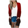 thumbnail image 1 of aidice Long Cardigan for Women Casual Open Front Long Sleeve Fitting Comfy Gradient Color Fall Jackets, 1 of 5