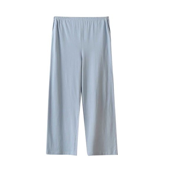 aidice Lounge Pants for Women Sleepwear Loose Comfy Elastic Waisted Solid Color Casual Pajamas Pants