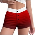 thumbnail image 1 of aidice Lounge Shorts for Women Summer Button Mid Waisted Fitting Casual Gradient Color Homewear Shorts, 1 of 5