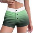 thumbnail image 1 of aidice Lounge Shorts for Women Summer Button Mid Waisted Fitting Casual Gradient Color Homewear Shorts, 1 of 5