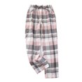 thumbnail image 1 of aidice Lounge Womens Pants Casual Drawstring Elastic Waisted Plaid Loose Homewear Pants with Pockets, 1 of 5