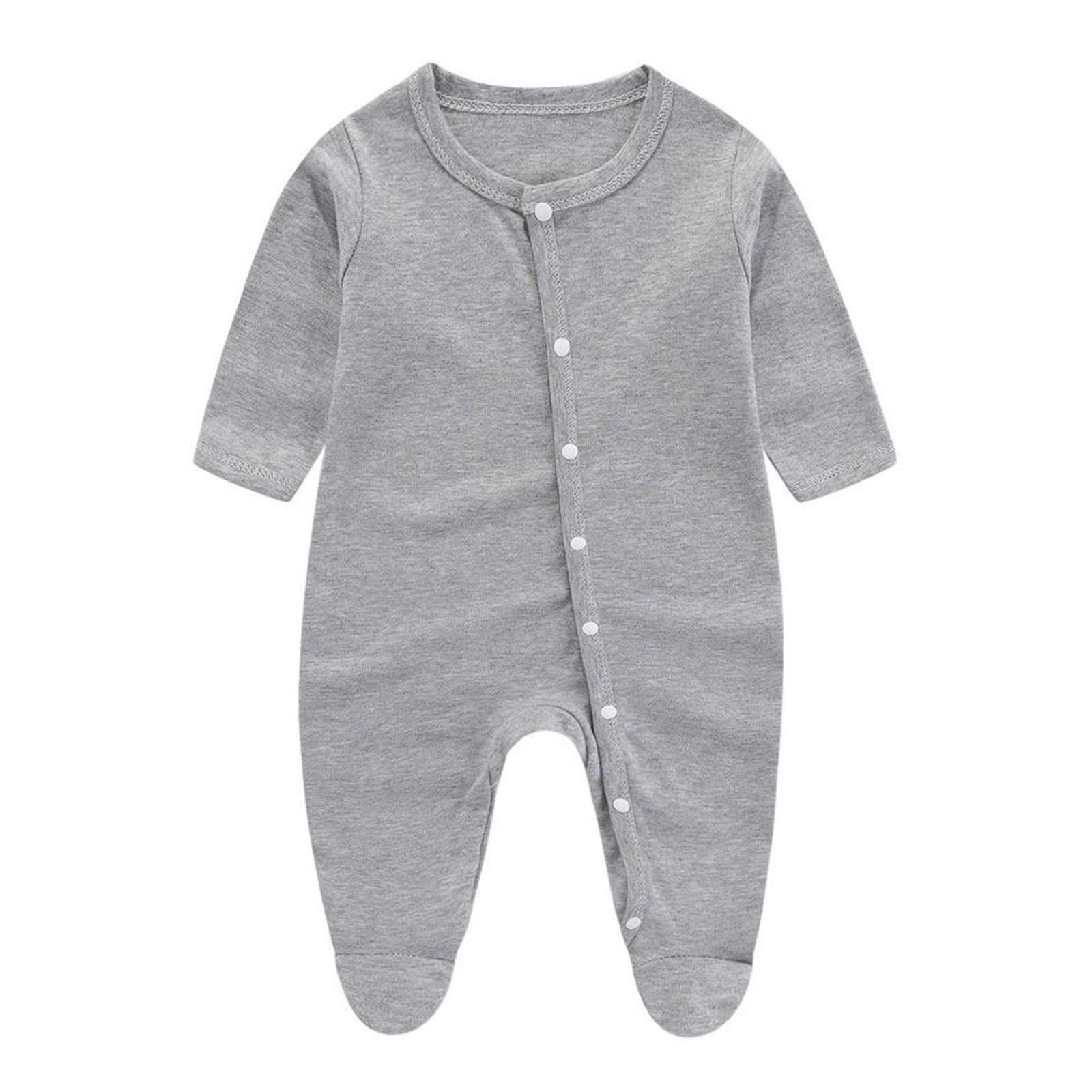 aidice Newborn Baby Clothes Onesie Footed Rompers Round Neck Infant ...