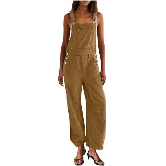 aidice Overalls for Women Summer Adjustable Strap Button Crisscross Loose Comfy Casual Pants Jumpsuits