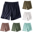 thumbnail image 1 of aidice Pajama Shorts for Women Comfy Sleepwear Short Bottoms Elastic Waisted Wide Leg Summer Shorts, 1 of 6
