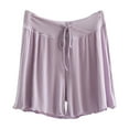 thumbnail image 1 of aidice Pajamas Shorts for Women Summer Drawstring Loose Ruffle Comfy Soft Solid Color Loungewear Shorts, 1 of 4