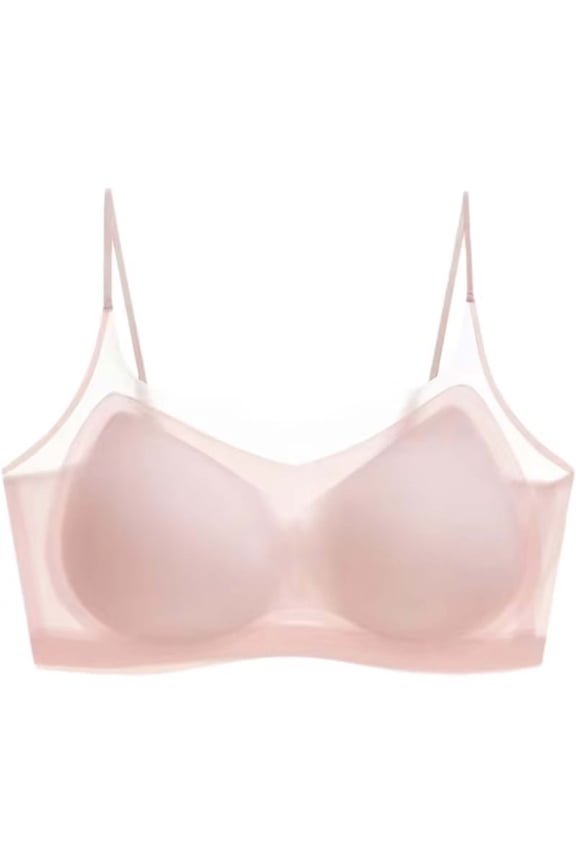 Plus Size Bras for Women Thin Smoothing Comfy Wirefree Spaghetti Strap Seamless Sleep Bralettes