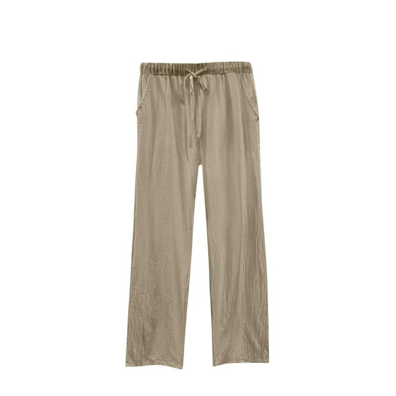 aidice Plus Size Pants for Women High Waisted Lightweight Casual Loose Straight Lounge Trousers with Pockets