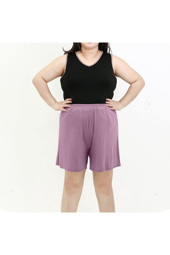 Plus Size Shorts for Women Oversized Lightweight Shorts High Waisted Athletic Soft Comfy Shots with Pockets