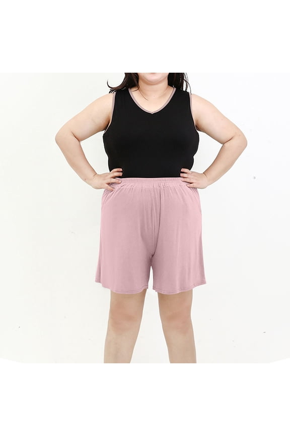 Plus Size Shorts for Women Oversized Lightweight Shorts High Waisted Athletic Soft Comfy Shots with Pockets