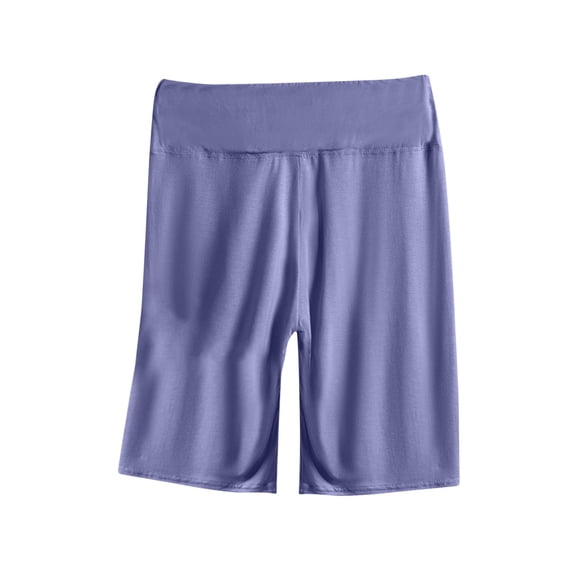 aidice Plus Size Shorts for Women Yoga High Waisted Slim Fitted Comfy Soft Knee Length Pants Workout Short Leggings