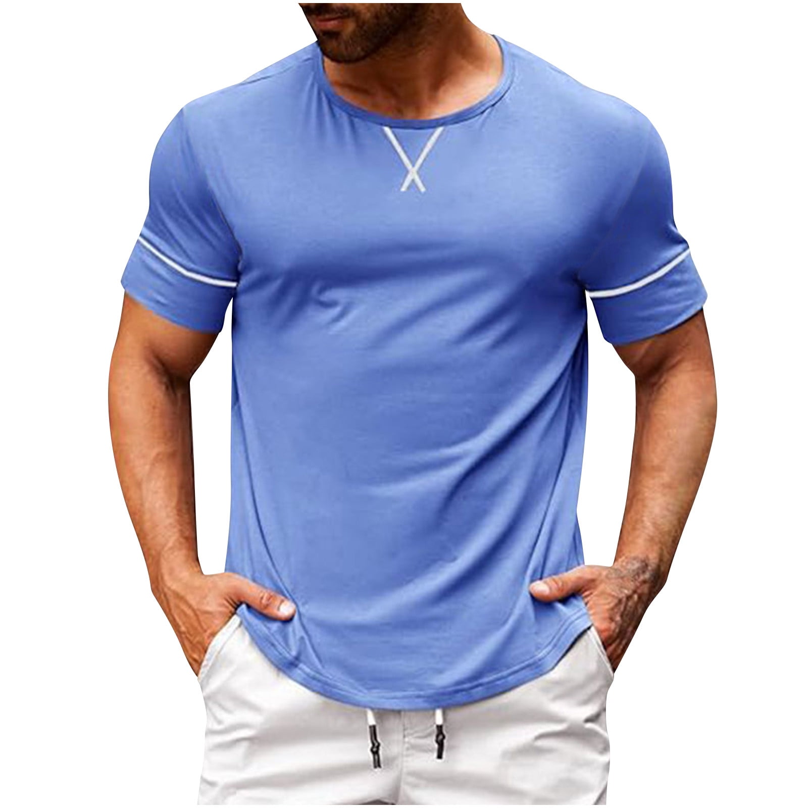 Men's Plus Size Round Neck Short Sleeve T-Shirt
