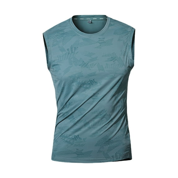 aidice Plus Size Tops for Men Crewneck Sleeveless Loose Comfy Muscle Tees Casual Summer Tank Tops Activewear
