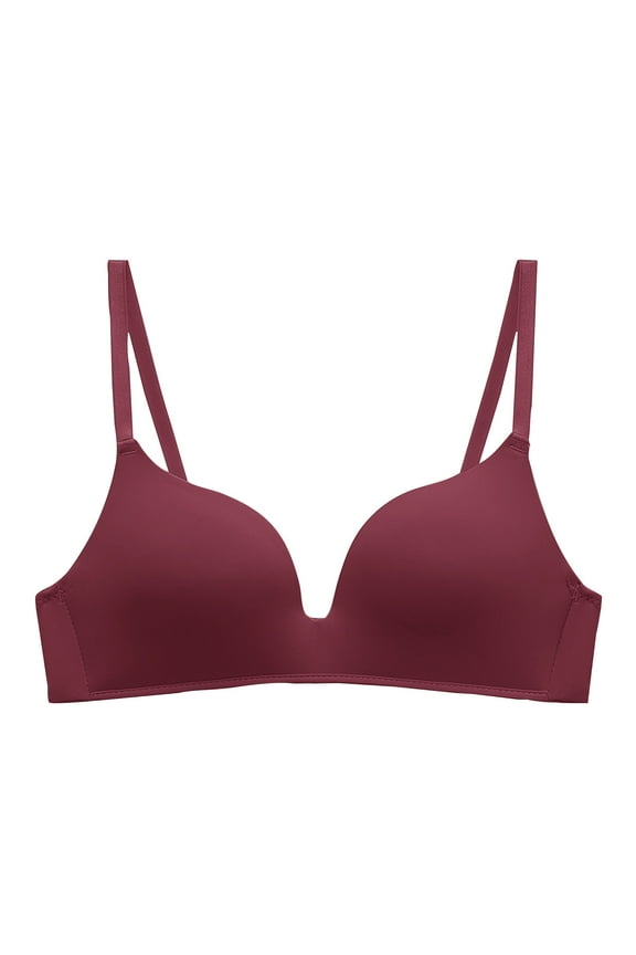 Push up Bras for Women No Underwire Deep V Neck Spaghetti Strap High Support Comfy Everyday Bras