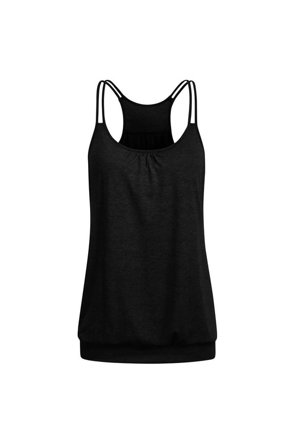 Racerback Tank Tops for Women Sleeveless Strap Cotton Tanks Athletic Workout Running Tops