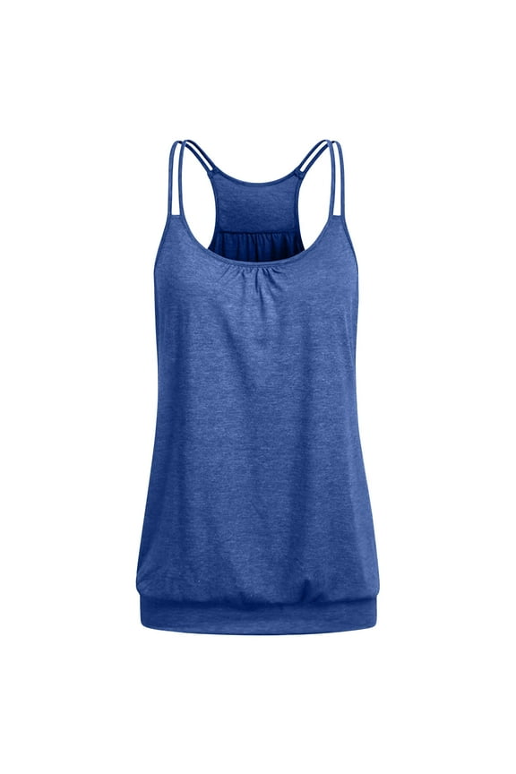 Racerback Tank Tops for Women Sleeveless Strap Cotton Tanks Athletic Workout Running Tops