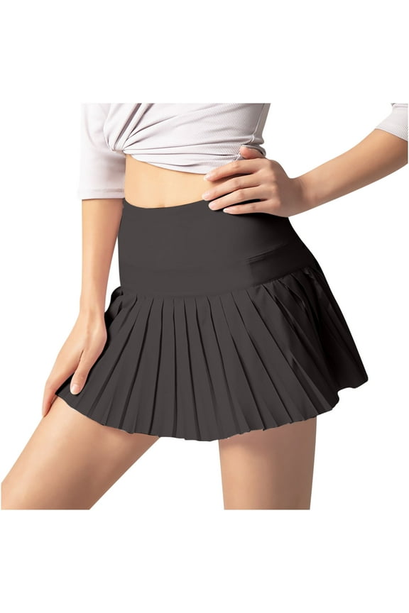 Running Shorts for Women Skorts High Waisted Pleated Athletic Workout Tennis Skirts Shorts