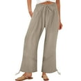 thumbnail image 1 of aidice Shorts for Women Drawstring Elastic Waist Wide Leg Short Pants Summer Lounge Shorts Homewear, 1 of 8