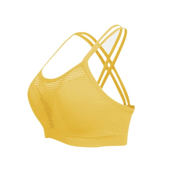 aidice Sports Bras for Women Spaghetti Strap Hollow out Breathable Crisscross High Support Workout Bras