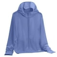 thumbnail image 1 of aidice Summer Jackets for Women Thin Zipper Hooded Long Sleeve Tops Sun Protection Breathable Cardigans, 1 of 3