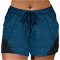 thumbnail image 1 of aidice Summer Shorts for Women Casual Drawstring Elastic High Waisted Fitting Comfy Lace Sweat Shorts, 1 of 6