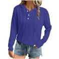 thumbnail image 1 of aidice Sweatshirts for Women Casual Long Sleeve Hooded Button Shirts Loose Texture Fall Blouses Tops, 1 of 6