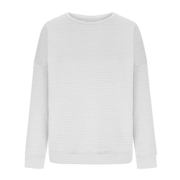 aidice Sweatshirts for Women Round Neck Long Sleeve Loose Drop Shoulder Comfy Casual Fall Pullover Tops