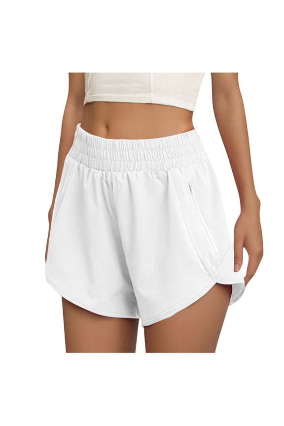 Sweatshorts for Women Elastic High Waisted Short Joggers with Zipper Pockets Activewear Athletic Shorts