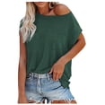 thumbnail image 1 of aidice T Shirts for Women Summer Round Neck Short Sleeve Basic Tops Loose Comfy Casual Shirts with Pockets, 1 of 6