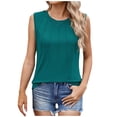 thumbnail image 1 of aidice Tan Tops for Women Sleeveless Cotton Crew Neck Tops Loose Comfy Summer Vacation Casual Tanks, 1 of 8