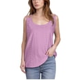 thumbnail image 1 of aidice Tank Tops for Women Eyelet Round Neck Sleeveless Loose Tops Comfy Casual Solid Color Summer Tshirts, 1 of 6