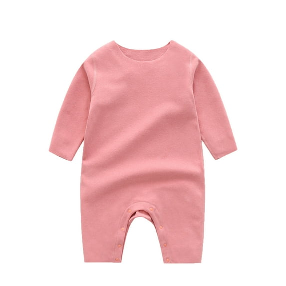 aidice Toddler Baby Clothes Unisex Comfy Cotton Onesie Solid Color Infant Long Sleeve Newborn Clothes