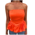 thumbnail image 1 of aidice Tube Tops for Women Strapless Sleeveless Chest Warpped Tanks Summer Casual Club Wear Women's Top, 1 of 8