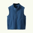thumbnail image 1 of aidice Winter Baby Boy Girl Clothes Vests Zipper Fleece Comfy Warm Sleeveless High Neck Solid Color Jackets, 1 of 8